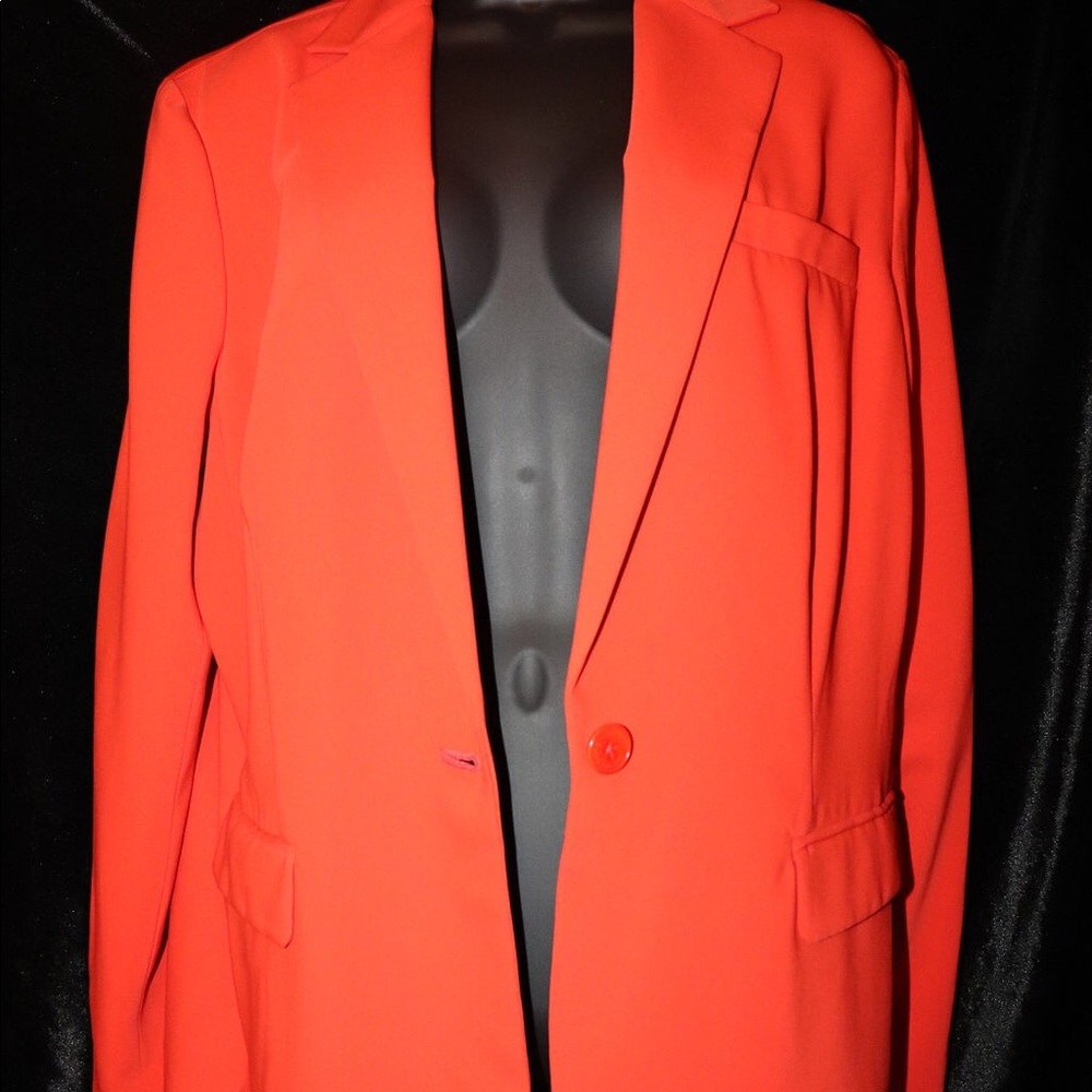 NWT ❤️ Neon Red Ralph Lauren Boyfriend Blazer